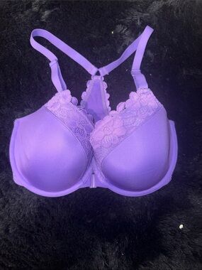 Bare Necessities Passion Purple Racerback Front-Closure Bra 32DDD